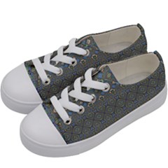 Boho Sweetheart Pattern Kids  Low Top Canvas Sneakers by SpinnyChairDesigns