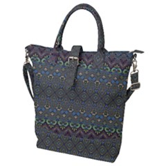 Boho Sweetheart Pattern Buckle Top Tote Bag by SpinnyChairDesigns