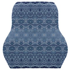 Boho Denim Blue Car Seat Back Cushion  by SpinnyChairDesigns