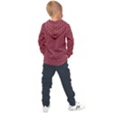 Boho Wine Floral Print Kids  Overhead Hoodie View2