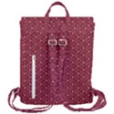 Boho Wine Floral Print Flap Top Backpack View3