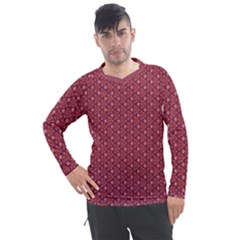 Boho Wine Floral Print Men s Pique Long Sleeve Tee