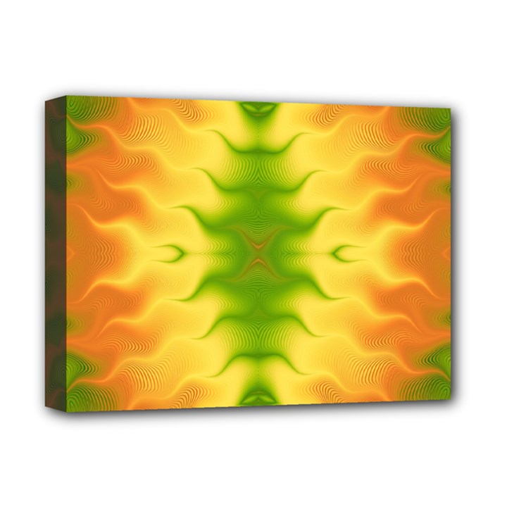 Lemon Lime Tie Dye Deluxe Canvas 16  x 12  (Stretched) 