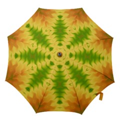 Lemon Lime Tie Dye Hook Handle Umbrellas (medium) by SpinnyChairDesigns