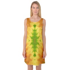 Lemon Lime Tie Dye Sleeveless Satin Nightdress by SpinnyChairDesigns