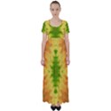 Lemon Lime Tie Dye High Waist Short Sleeve Maxi Dress View1