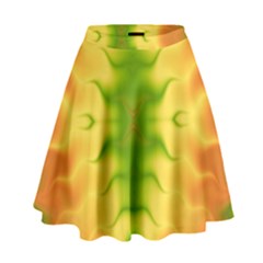 Lemon Lime Tie Dye High Waist Skirt by SpinnyChairDesigns