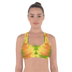 Lemon Lime Tie Dye Cross Back Sports Bra by SpinnyChairDesigns