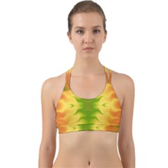 Lemon Lime Tie Dye Back Web Sports Bra by SpinnyChairDesigns