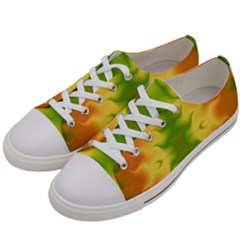 Lemon Lime Tie Dye Women s Low Top Canvas Sneakers by SpinnyChairDesigns