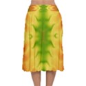 Lemon Lime Tie Dye Velvet Flared Midi Skirt View2