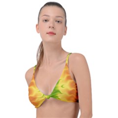 Lemon Lime Tie Dye Knot Up Bikini Top by SpinnyChairDesigns