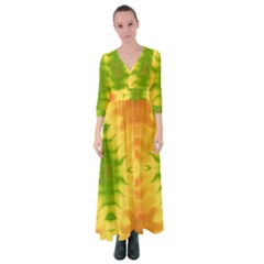 Lemon Lime Tie Dye Button Up Maxi Dress by SpinnyChairDesigns