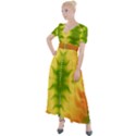 Lemon Lime Tie Dye Button Up Short Sleeve Maxi Dress View1