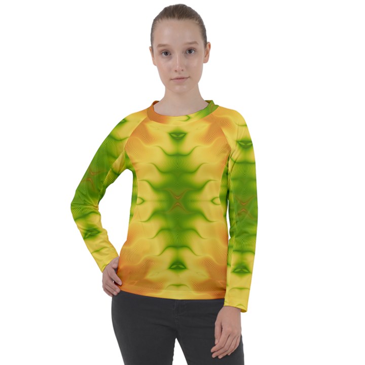 Lemon Lime Tie Dye Women s Long Sleeve Raglan Tee