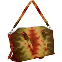 Red Gold Tie Dye Canvas Crossbody Bag by SpinnyChairDesigns