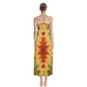 Red Gold Tie Dye Button Up Chiffon Maxi Dress View2