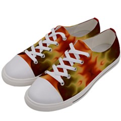 Red Gold Tie Dye Women s Low Top Canvas Sneakers by SpinnyChairDesigns