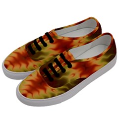 Red Gold Tie Dye Men s Classic Low Top Sneakers by SpinnyChairDesigns