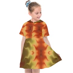 Red Gold Tie Dye Kids  Sailor Dress by SpinnyChairDesigns