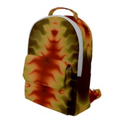 Red Gold Tie Dye Flap Pocket Backpack (large) by SpinnyChairDesigns