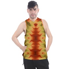 Red Gold Tie Dye Men s Sleeveless Hoodie by SpinnyChairDesigns