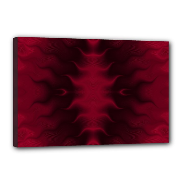 Black Red Tie Dye Pattern Canvas 18  x 12  (Stretched)