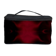 Black Red Tie Dye Pattern Cosmetic Storage by SpinnyChairDesigns