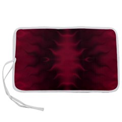 Black Red Tie Dye Pattern Pen Storage Case (l) by SpinnyChairDesigns