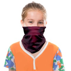 Black Red Tie Dye Pattern Face Covering Bandana (kids) by SpinnyChairDesigns