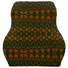 Boho Rustic Green Car Seat Velour Cushion  by SpinnyChairDesigns