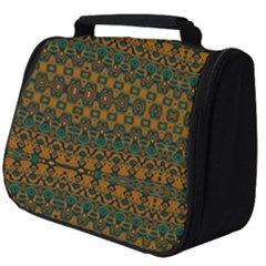 Boho Rustic Green Full Print Travel Pouch (big) by SpinnyChairDesigns