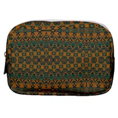 Boho Rustic Green Make Up Pouch (small) by SpinnyChairDesigns