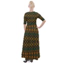 Boho Rustic Green Half Sleeves Maxi Dress View2