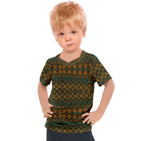 Boho Rustic Green Kids  Sports Tee by SpinnyChairDesigns