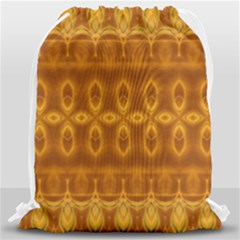 Boho Honey Gold Drawstring Bag (large) by SpinnyChairDesigns