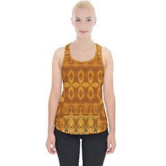 Boho Honey Gold Piece Up Tank Top by SpinnyChairDesigns