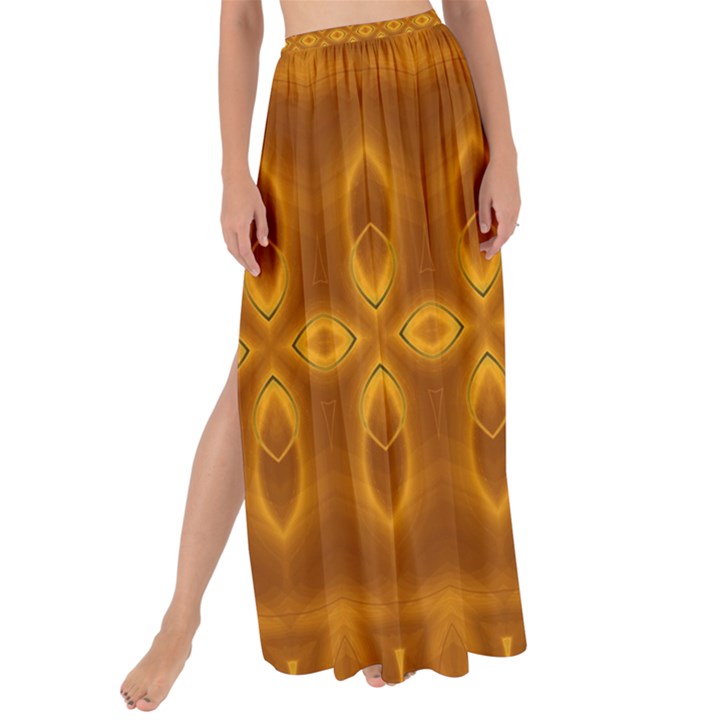 Boho Honey Gold Maxi Chiffon Tie-Up Sarong