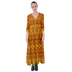 Boho Honey Gold Button Up Maxi Dress by SpinnyChairDesigns