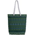 Boho Forest Green  Full Print Rope Handle Tote (Small) View2