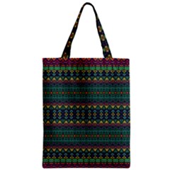 Boho Summer Green Zipper Classic Tote Bag by SpinnyChairDesigns