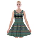 Boho Summer Green Velvet Skater Dress View1