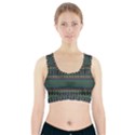 Boho Summer Green Sports Bra With Pocket View1