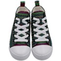 Boho Summer Green Kids  Mid-Top Canvas Sneakers View1