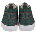 Boho Summer Green Kids  Mid-Top Canvas Sneakers View4