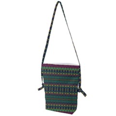 Boho Summer Green Folding Shoulder Bag by SpinnyChairDesigns