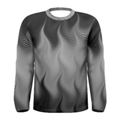 Abstract Black Grey Men s Long Sleeve Tee by SpinnyChairDesigns