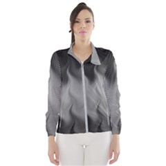 Abstract Black Grey Women s Windbreaker by SpinnyChairDesigns