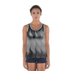 Abstract Black Grey Sport Tank Top  by SpinnyChairDesigns