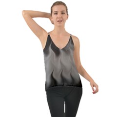 Abstract Black Grey Chiffon Cami by SpinnyChairDesigns